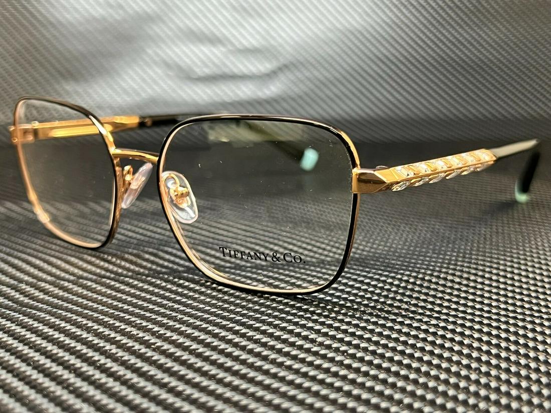 TIFFANY & co. TF1140B 6161 Black on Rose Gold Women's 53 mm Eyeglasses: TIFFANY & co. TF1140B 6161 Black on Rose Gold Women's 53 mm Eyeglasses Brand: Tiffany & Co. Frame Color: Black Type: Eyeglasses Style: Rectangle New The BIDHAUS Guarantee: All items in this auction ar