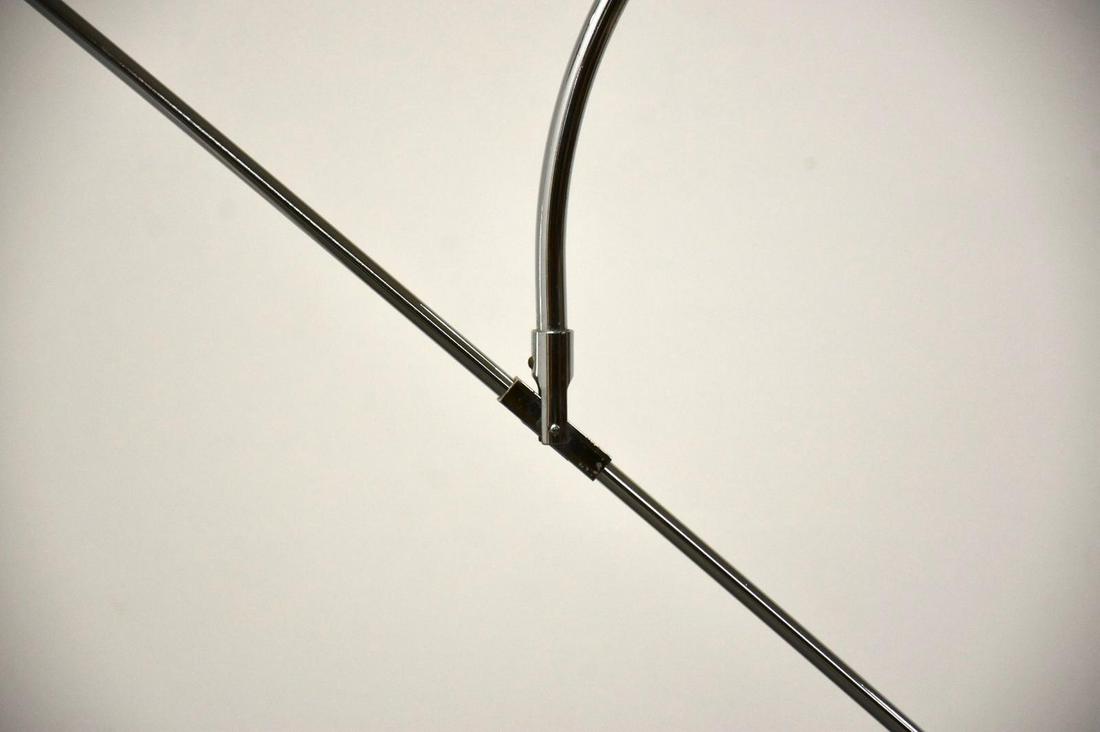 Robert Sonneman Orbiter Chrome Floor Lamp: Robert Sonneman Orbiter Chrome Floor Lamp A modern chrome "Orbiter" floor lamp by Robert Sonneman with an adjustable and rotating arm. 49" wide. 14" wide. 62.75" tall. Dimensions: 49"W x 14"D x 62.75"