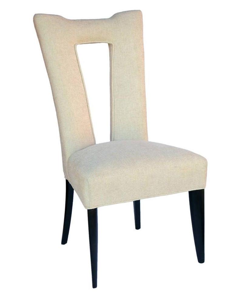 Paul Laszlo Black Lacquer Knife-Leg Dining Set for Brown Saltman: Paul Laszlo Black Lacquer Knife-Leg Dining Set for Brown Saltman Creator: Paul Laszlo (Designer) Dimensions: Height: 29 in (73.66 cm) Dimensions: Width: 66 in (167.64 cm) Dimensions: Depth: 41 in (104