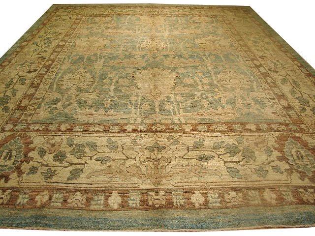 11' x 16' Ivory Persian Antique Oushak Rug 11875: 11' x 16' Ivory Persian Antique Oushak Rug 11875 Size in Feet: Width: 11 x Length: 16 Size in Inches: Width:136 in x Length: 187 in Colors: Ivory Weave: 100% Handmade Pile: 3/8 Wool Style: Oushak Orig