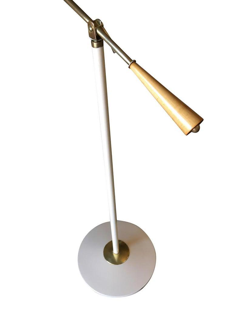 Arredoluce Style Adjustable Midcentury Reading Floor Lamp: Arredoluce Style Adjustable Midcentury Reading Floor Lamp Dimensions: Height: 59 in (149.86 cm) Dimensions: Width: 14 in (35.56 cm) Dimensions: Depth: 36 in (91.44 cm) Style: Mid-Century Modern (Of th