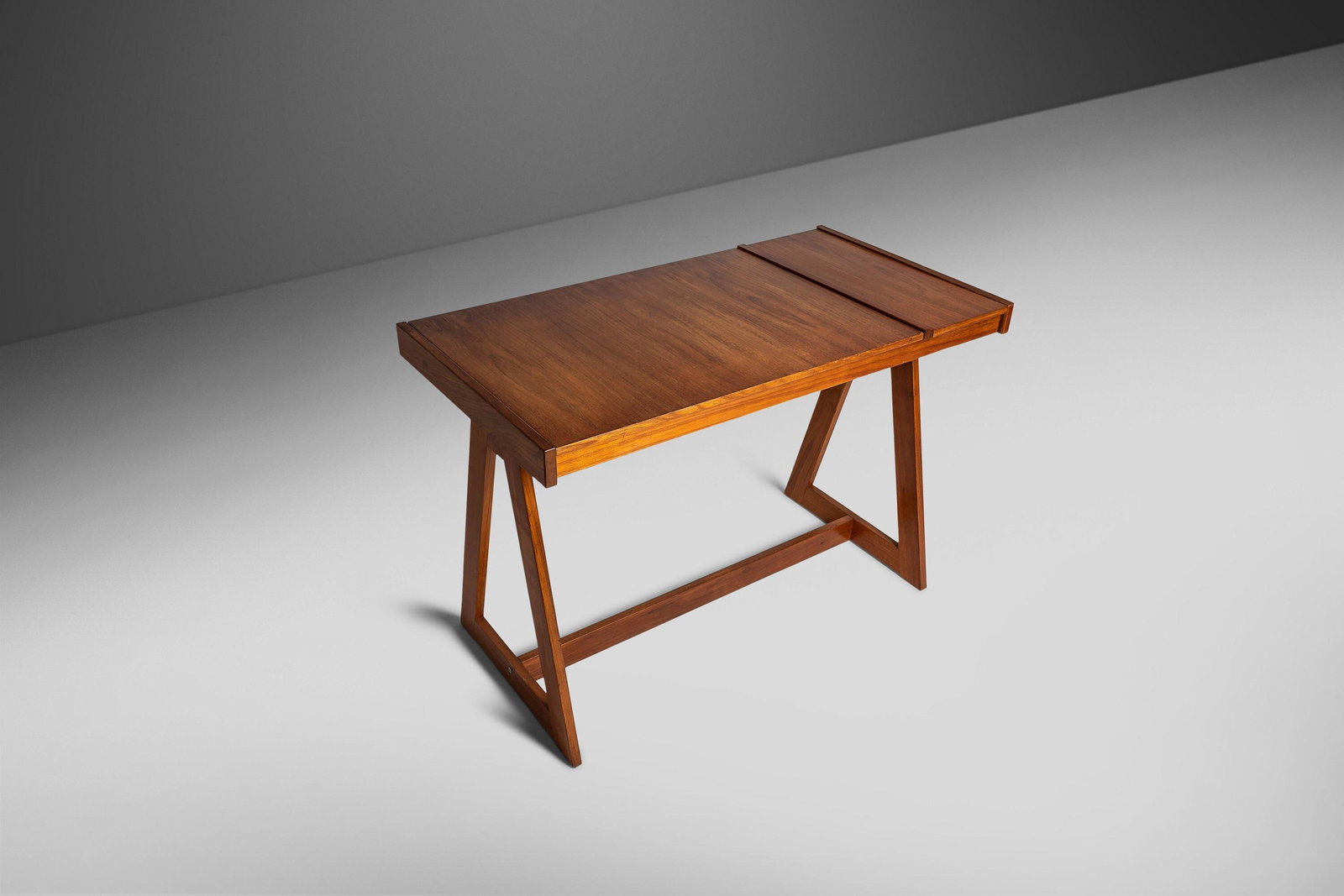 A-Frame Teak Writing Desk by Gerdau Brazil c. 1960's: A-Frame Teak Writing Desk by Moveis Gerdau Brazil c. 1960's A-Frame Teak Writing Desk by Moveis Gerdau Brazil c. 1960's About: Founded in 1908 the small 'Fabrica de Moveis Navegantes' in Porto Alegre 