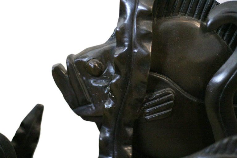 Aquatically Themed Bronze Console Table Base by Mimi London: Aquatically Themed Bronze Console Table Base by Mimi London Creator: Phyllis Morris (Designer) Dimensions: Height: 29.5 in (74.93 cm) Dimensions: Width: 42 in (106.68 cm) Dimensions: Depth: 16 in (40.