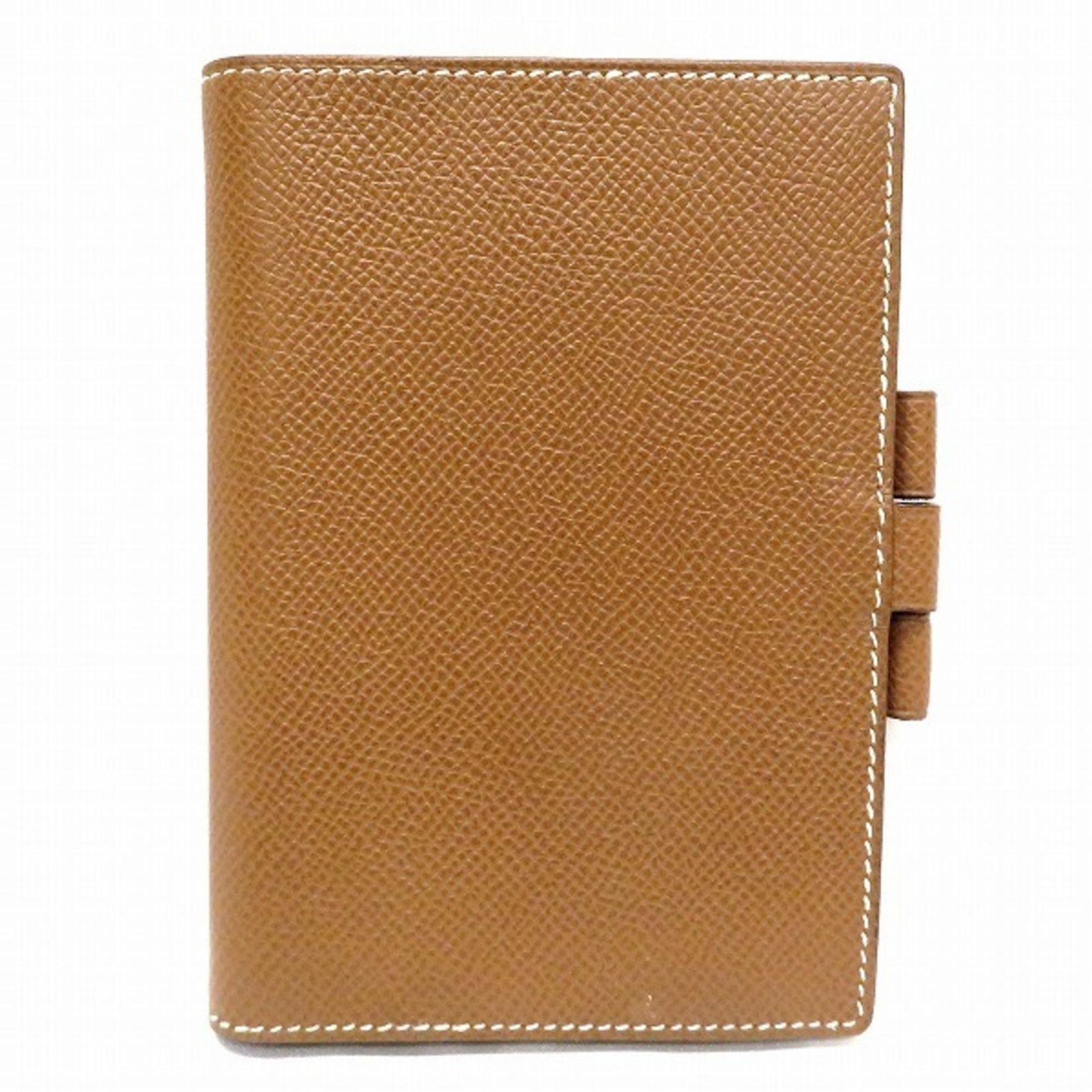 Hermes Agenda PM Cushbel #A Engraved Brand Accessory Notebook Cover Unisex: Hermes Agenda PM Cushbel #A Engraved Brand Accessory Notebook Cover Unisex Brand: Hermes Line: Agenda Size: Compact size Ring Mechanism: Yes Gender: Unisex Men Women Color: Light brown Material: Courc