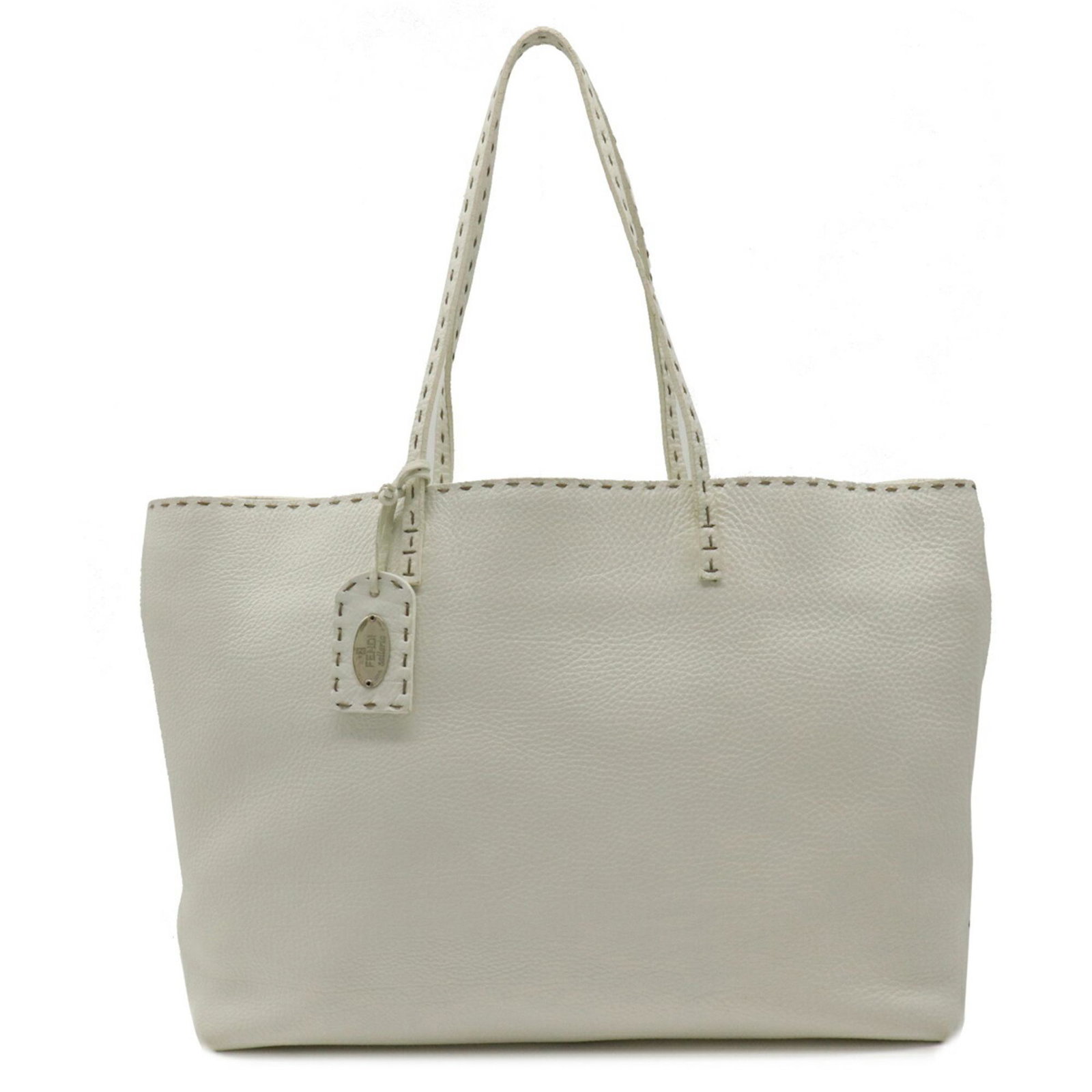 FENDI Fendi Selleria stitch tote bag shoulder leather white 8BH100: FENDI Fendi Selleria stitch tote bag shoulder leather white 8BH100 Brand: Fendi Line: Selleria Type: Shoulder bag Tote bag Material: Leather Leather: Color: White Gender: Women Size (HxWxD): 26cm x 48