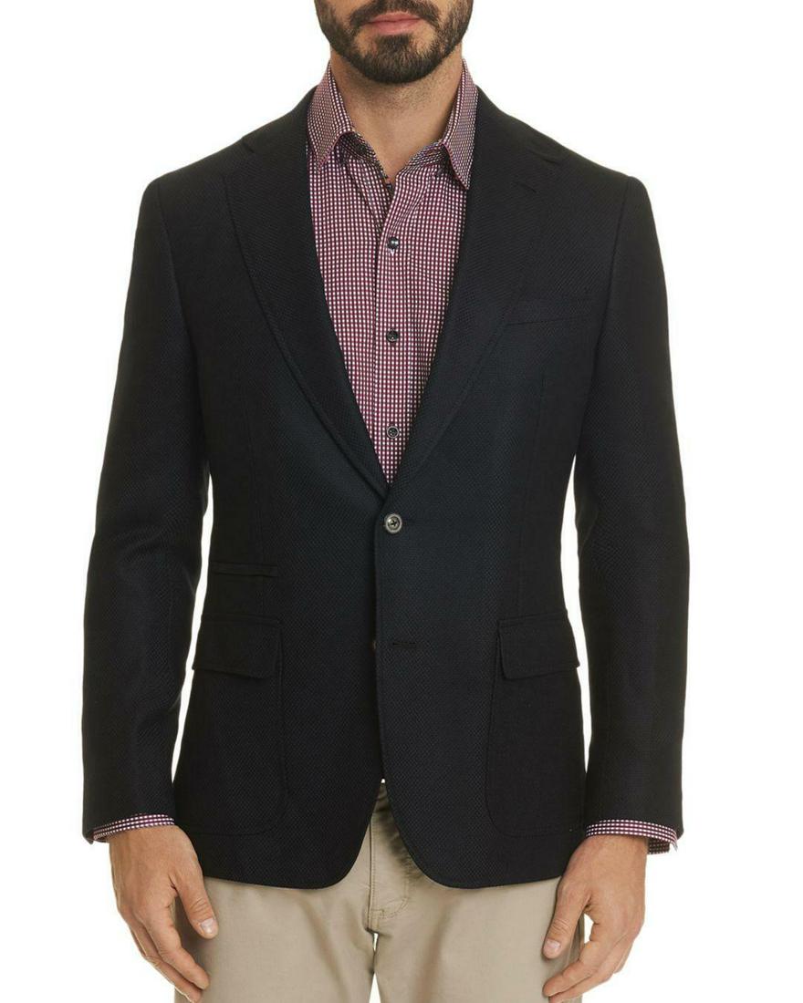 Robert Graham Downhill Tailored Fit Black Wool Blazer L28706 Men's Size 52: Robert Graham Downhill Tailored Fit Black Wool Blazer L28706 Men's Size 52 Jacket/Coat Length: Regular Outer Shell Material: Wool Chest Size: 52 Size: 52 Color: Black Material: Cashmere Wool Fit: Regu