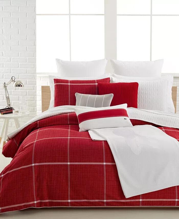 Lacoste 9891 Chili Pepper Cambon Sheets Bedding Comforter Set Size Twin 68x88 in: Lacoste 9891 Chili Pepper Cambon Sheets Bedding Comforter Set Size Twin 68x88 in Brand: Lacoste Type: Comforter Set Size: Twin Fill Material: Polyester Set Includes: Comforter Pillow Sham Material: Co