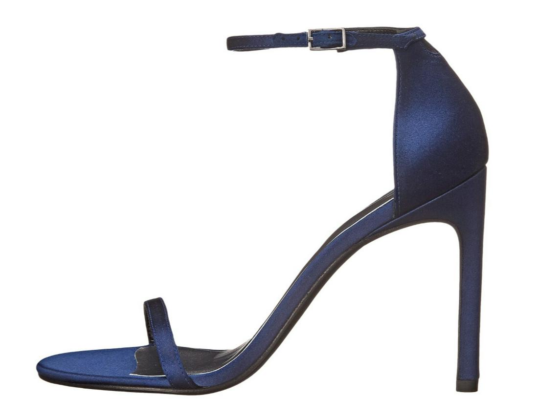 Stuart Weitzman Nudistsong Women's Midnight Satin Sandal Heels N4685 Size 10.5 M: Stuart Weitzman Nudistsong Women's Midnight Satin Sandal Heels N4685 Size 10.5 M Model: Stuart Weitzman Nudistsong Style: Sandals Heel Style: Stiletto Fabric Type: Satin Heel Height: High (3 in. to 4.