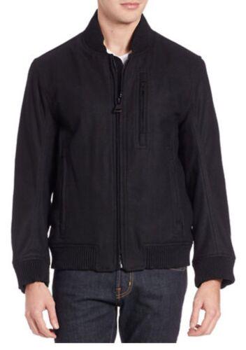 Mens Marc New York Rikers Wool Melton Bomber Jacket Black Size Small B7703: Mens Marc New York Rikers Wool Melton Bomber Jacket Black Size Small B7703 Size: Small Style: Bomber Jacket Outer Shell Material: wool Type: Coat Features: Zipped Pockets Color: Black Closure: Zip Bra