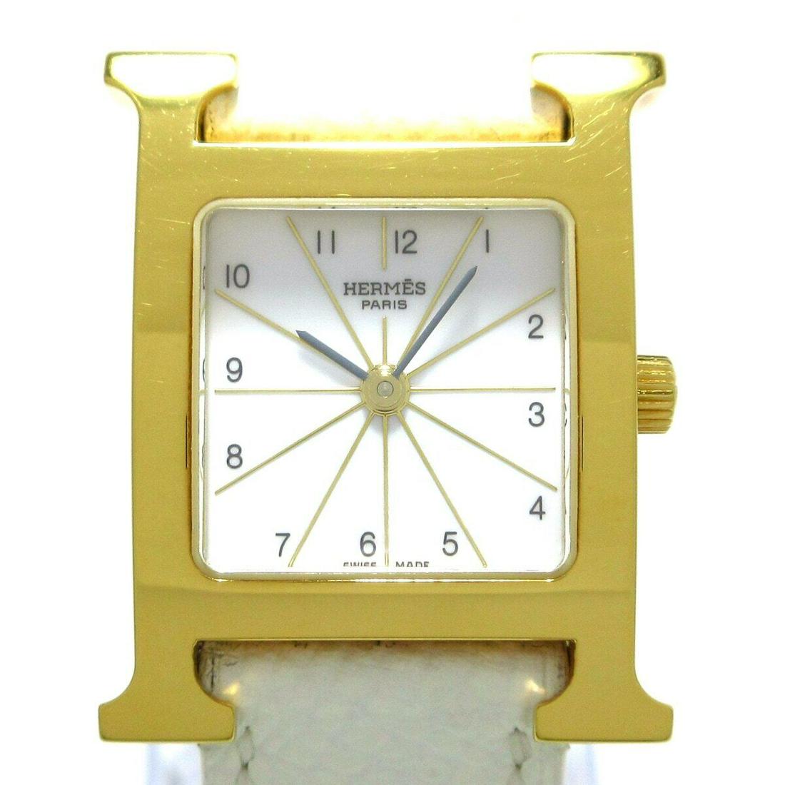 HERMES H Watch HH1.210 2509174 White Women's Wrist Watch: HERMES H Watch HH1.210 2509174 White Women's Wrist Watch Brand: HERMES Style: Wrist Watch Model Number: HH1.210 Product Name: H Watch Serial: 2509174 Accessories: Case (Instructions) Warranty Spare Be