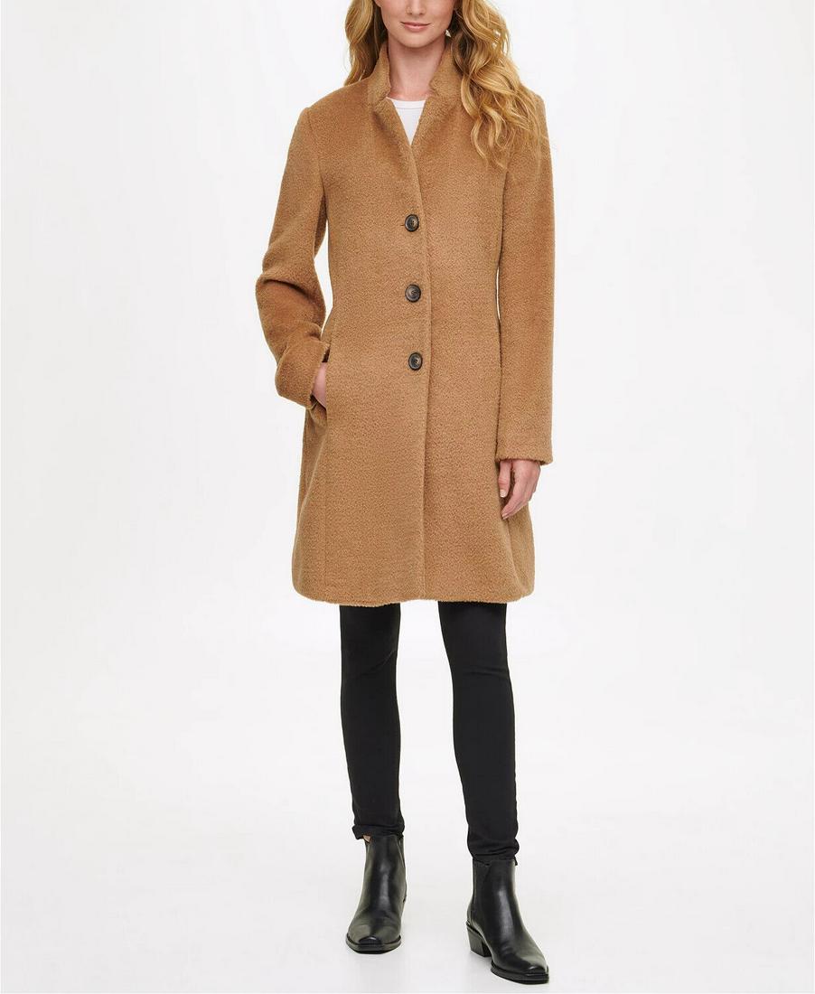 DKNY Single-Breasted Walker Brown Coat B5202 Woman's Size 8: DKNY Single-Breasted Walker Brown Coat B5202 Woman's Size 8 Size: 8 Style: Pea Coat Outer Shell Material: Polyester Type: Coat Features: Single-Breasted Color: Brown Brand: DKNY Size Type: Regular Pre