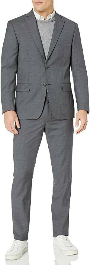 DKNY L28009 Men's All Wool Gray Slim Fit Suit Size 40 REG: DKNY L28009 Men's All Wool Gray Slim Fit Suit Size 40 REG Brand: DKNY Type: Suit Color: Gray Fit: Slim Material: Wool Jacket/Coat Length: Regular Pattern: Solid Chest Size: 40 Number Of Pieces: 2 Piec