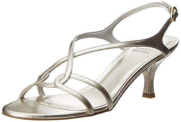 Stuart Weitzman Yvette Gold Strappy Kitten Heels Sandals N5886 Size 7 M: Stuart Weitzman Yvette Gold Strappy Kitten Heels Sandals N5886 Size 7 M Style: Sandals "Us Shoe Size (Women's): 7" Heel Style: Slim Heel Height: Med (1 3/4 in. to 2 3/4 in.) Theme: Metal Type: Heel Co