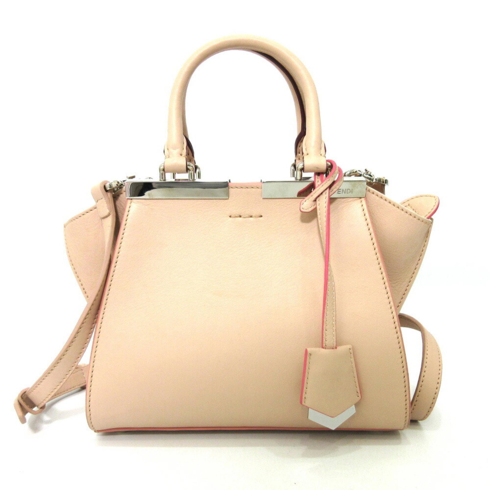 Fendi Bag Mini Troisour Pink Series Handbag Shoulder 2way Diagonal Women's Calf Leather FENDI: Fendi Bag Mini Troisour Pink Series Handbag Shoulder 2way Diagonal Women's Calf Leather FENDI Brand: Fendi Line: 3Jours Type: Handbag Material: Leather Leather: Leather/Fur Type: Calfskin Color: Pink 