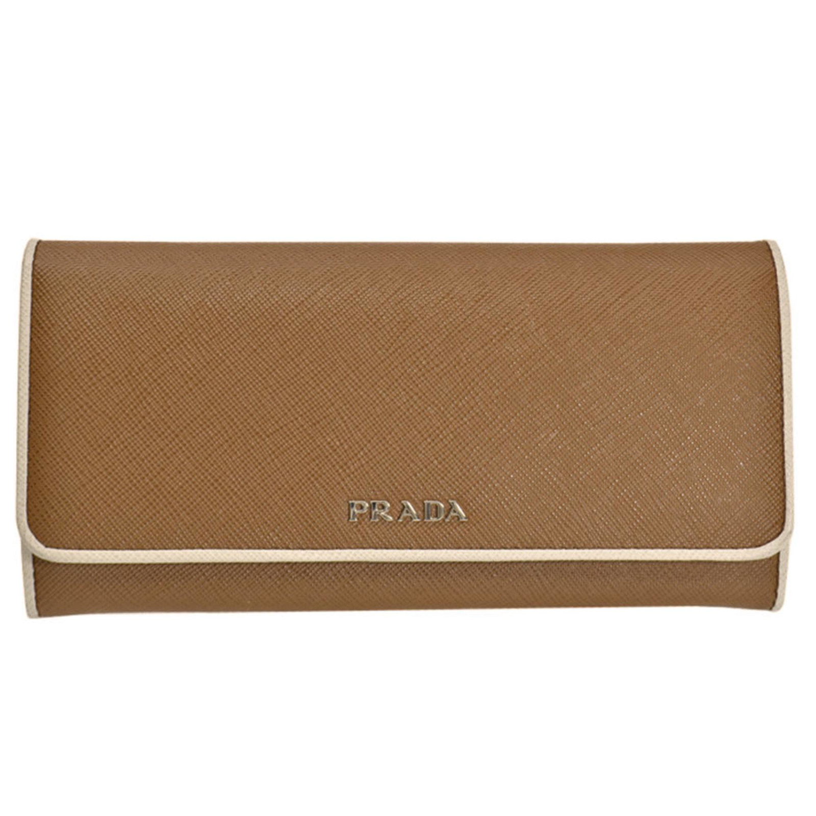 Prada Long Wallet Brown White Silver Leather Bi-Fold Pass Case Ladies: Prada Long Wallet Brown White Silver Leather Bi-Fold Pass Case Ladies Brand: Prada Type: Long bill wallet (tri-fold) Gender: Women Material: Leather Leather: Color: Brown Clear White Closure: Button S