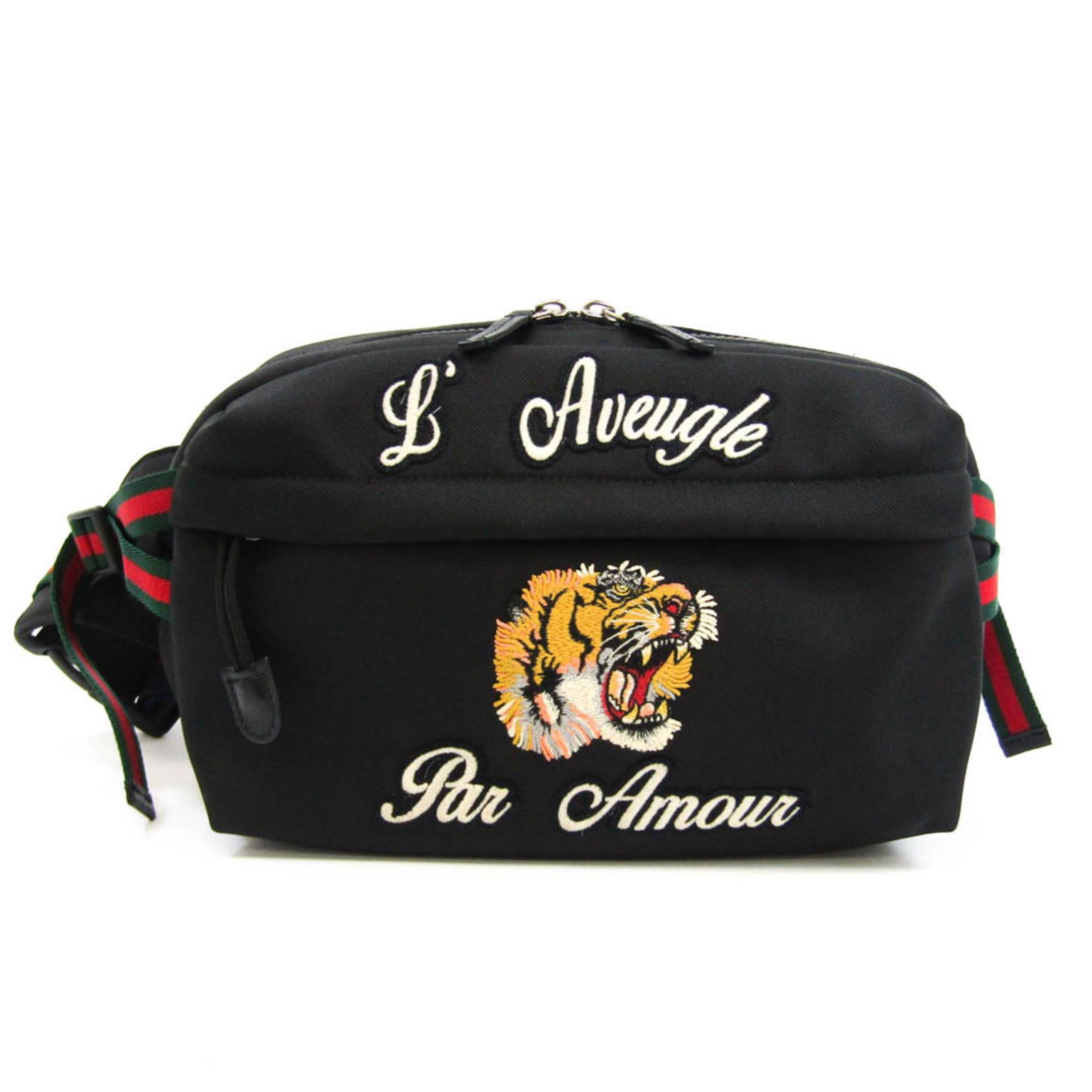 Gucci Embroidered Tiger 477085 Men's Canvas Sling Bag Black: Gucci Embroidered Tiger 477085 Men's Canvas Sling Bag Black Brand: Gucci Model: embroidered tiger 477085 Country of Origin: Italy Type: Sling bag Material: Canvas Canvas: Color: Black Gender: Men Size