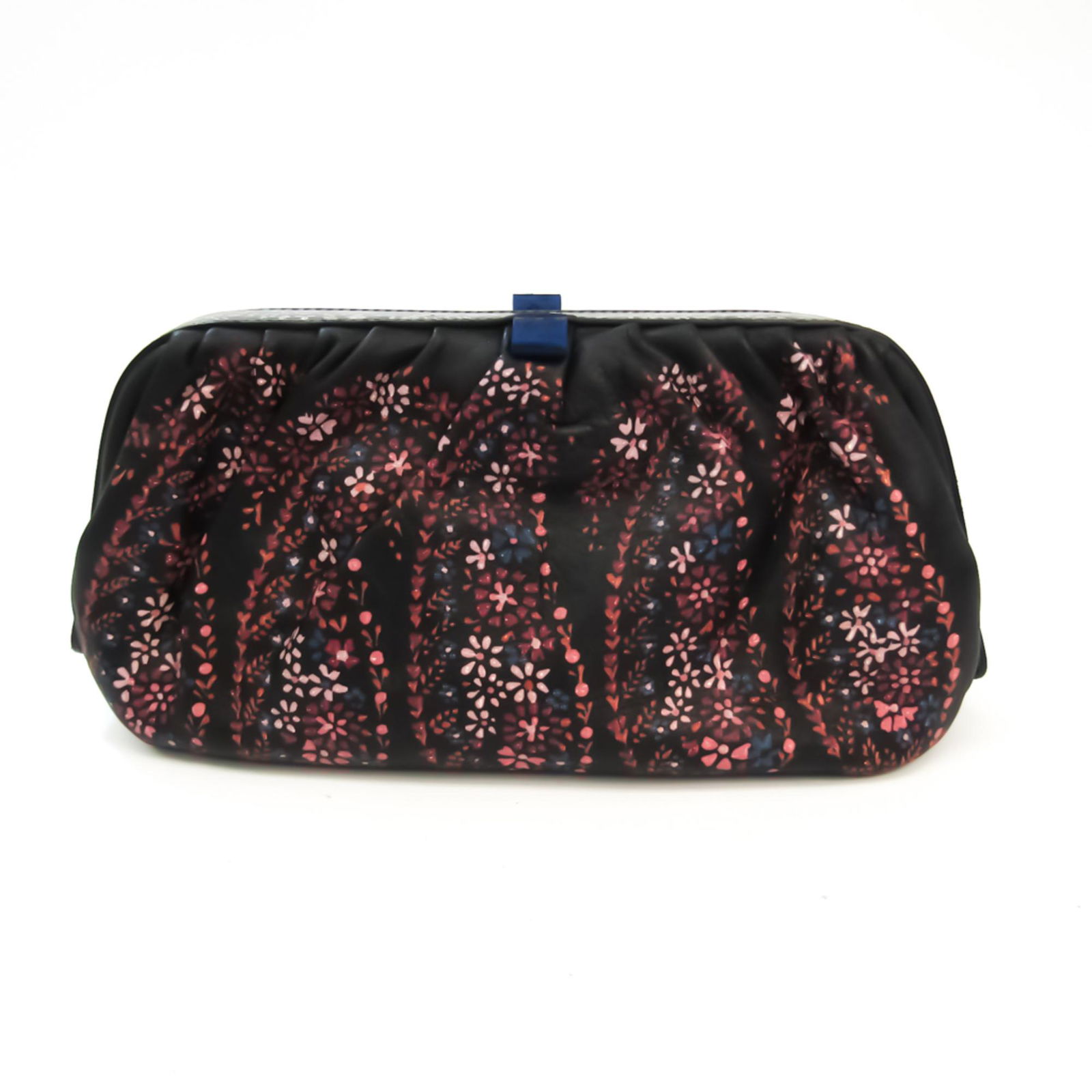 Etro Floral Women's Leather Pouch Black Multi-color: Etro Floral Women's Leather Pouch Black Multi-color Brand: Etro Model: Floral Country of Origin: Italy Type: Pouch Material: Leather Leather: Color: Black Multi-color Closure: Ball clasp Inner Pocket: