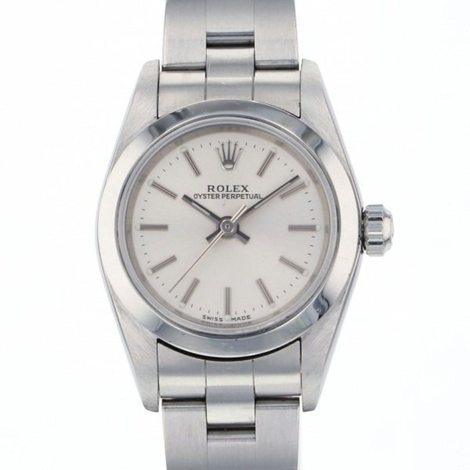 Rolex ROLEX Oyster perpetual 76080 silver dial used watch ladies: Rolex ROLEX Oyster perpetual 76080 silver dial used watch ladies Brand: Rolex Type: Wristwatch Gender: Women Material (Case): Stainless steel Material (Band): Stainless steel Color (Dial): Silver Move