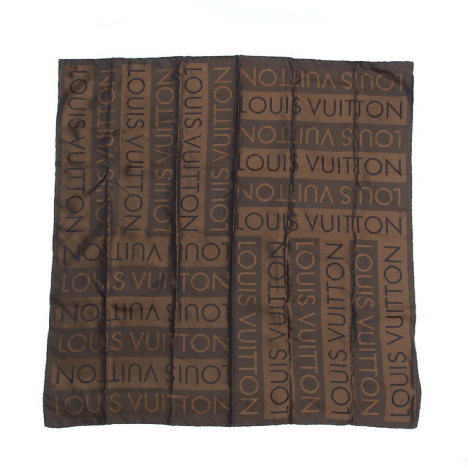 Louis Vuitton silk scarf brown muffler: Louis Vuitton silk scarf brown muffler Brand: Louis Vuitton Type: Scarf Gender: Women Color: Brown Dark brown Pattern: Logo Shape: Square Material: Silk100% Silk: 100% Size (LxW): 70cm x 70cm / 27.55 