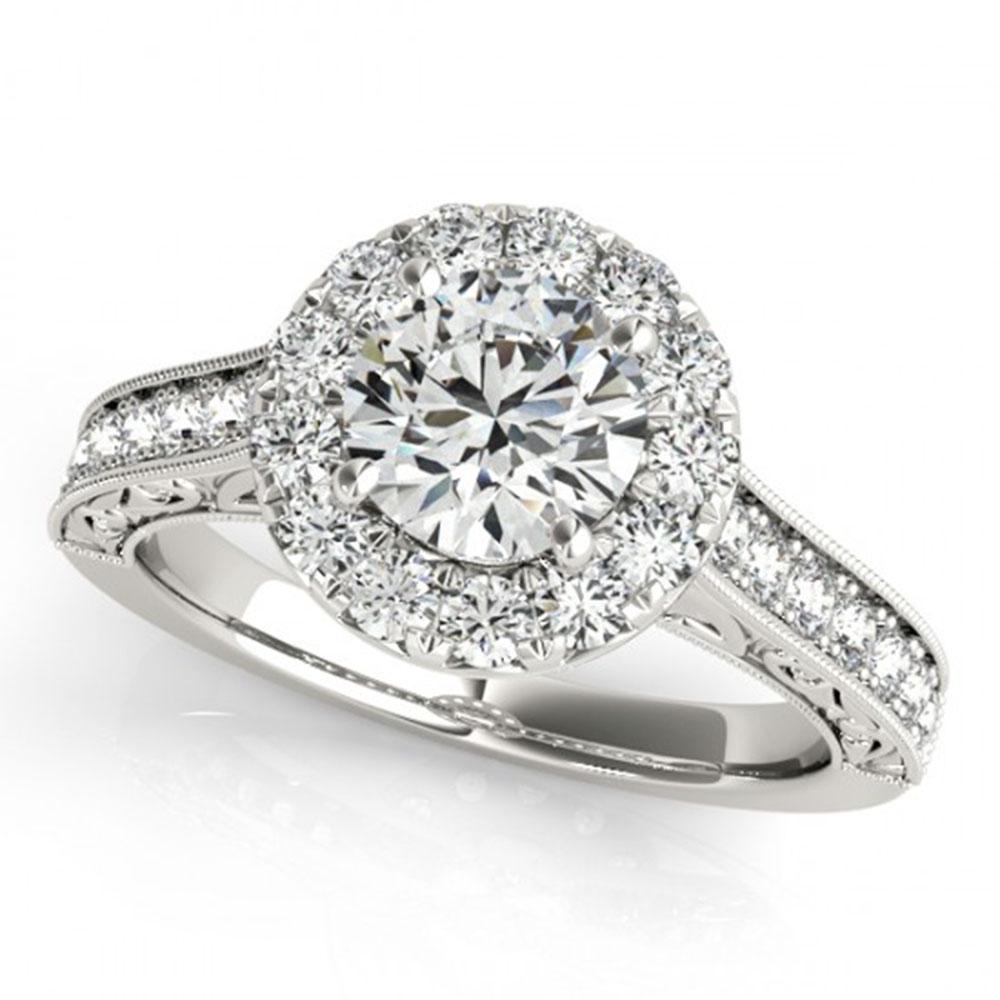 1.4 ctw Certified VS/SI Diamond Halo Ring 18k White Gold: 1.4 ctw Certified VS/SI Diamond Halo Ring 18k White Gold 1.4 ctw Certified VS/SI Diamond Halo Ring 18k White Gold Designer Brand Luxury Jewelrymade in the USA Suggested Retail Price: $12150 . Item: Di