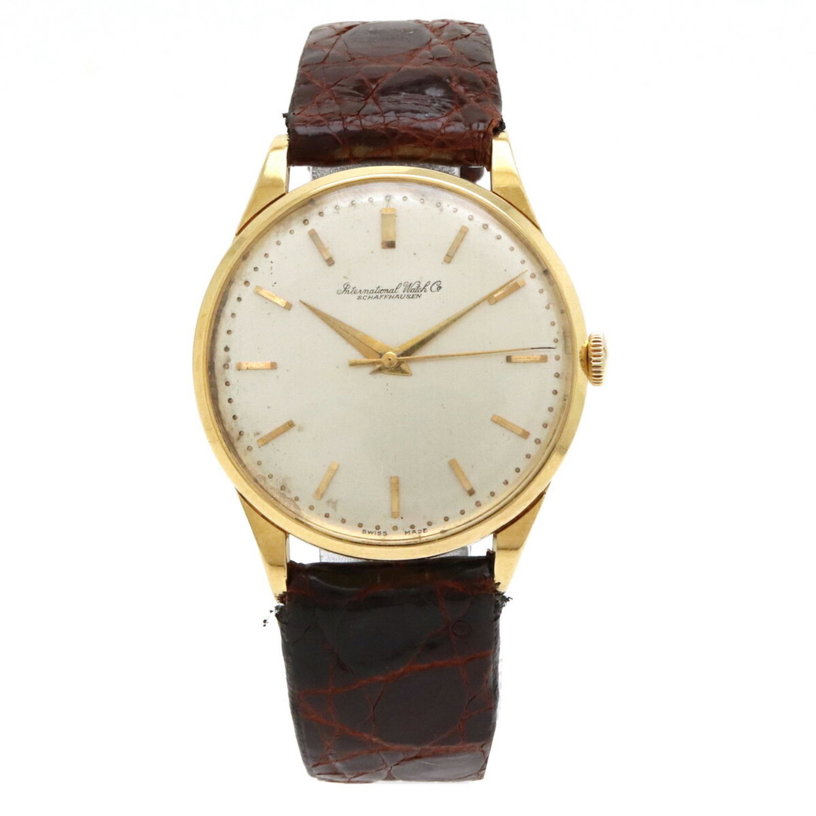 IWC International Watch Company Schaffhausen K18YG 750YG leather belt manual winding men's watch: IWC International Watch Company Schaffhausen K18YG 750YG leather belt manual winding men's watch Brand: IWC Line: Schaffhausen Type: Wristwatch Gender: Men Display: Analog Material (Case): Yellow gold