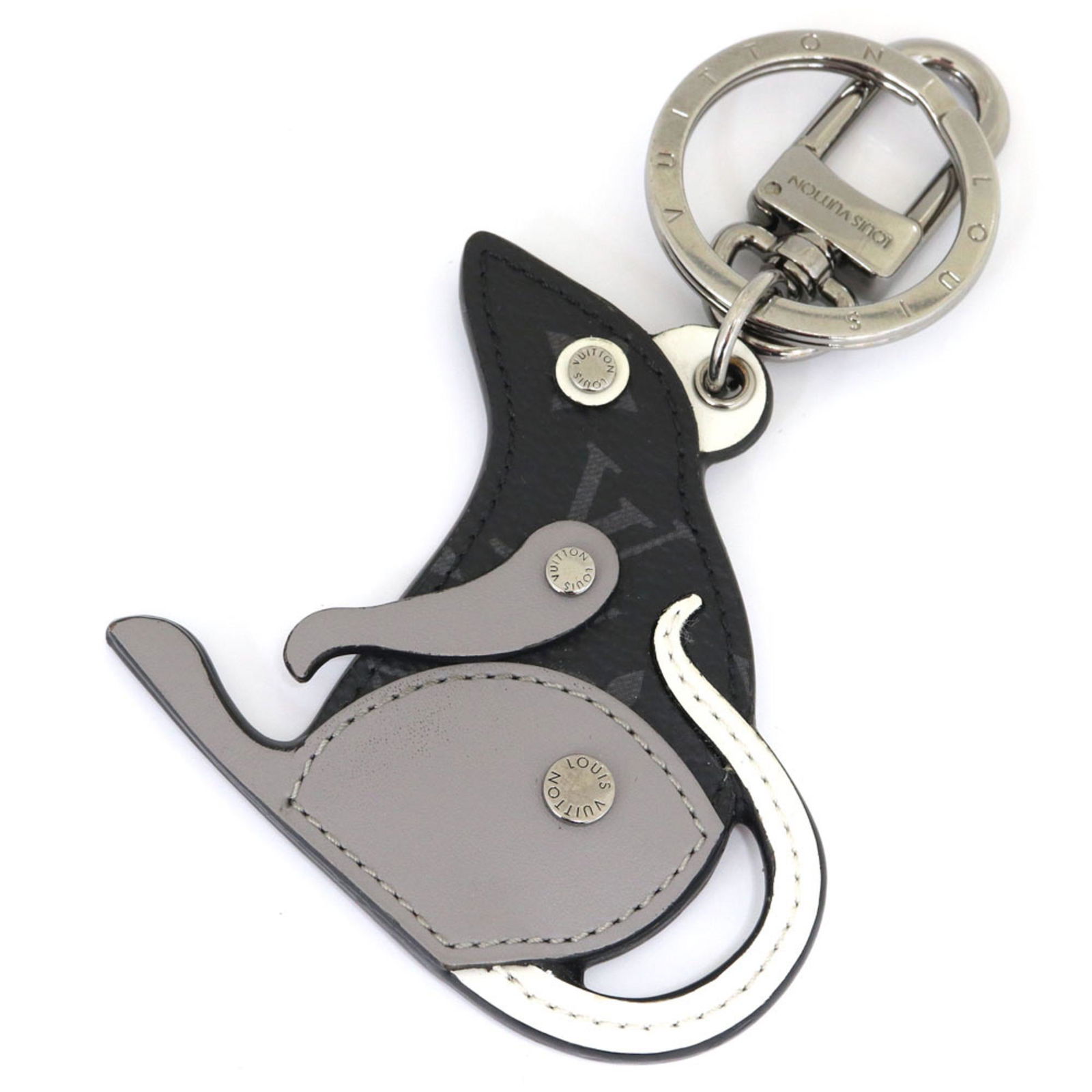 Louis Vuitton Rat Bag Charm and Key Holder Monogram Eclipse Black/Gray