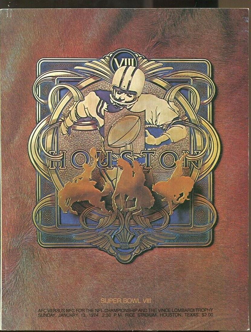 Super Bowl VIII 8 Program Dolphins v Vikings 1/13/74 Csonka MVP Rice Stadium: Super Bowl VIII 8 Program Dolphins v Vikings 1/13/74 Csonka MVP Rice Stadium Team: Dolphins Year: 1974 Original/Reproduction: Original Country/Region of Manufacture: United States Sport: Football - NF