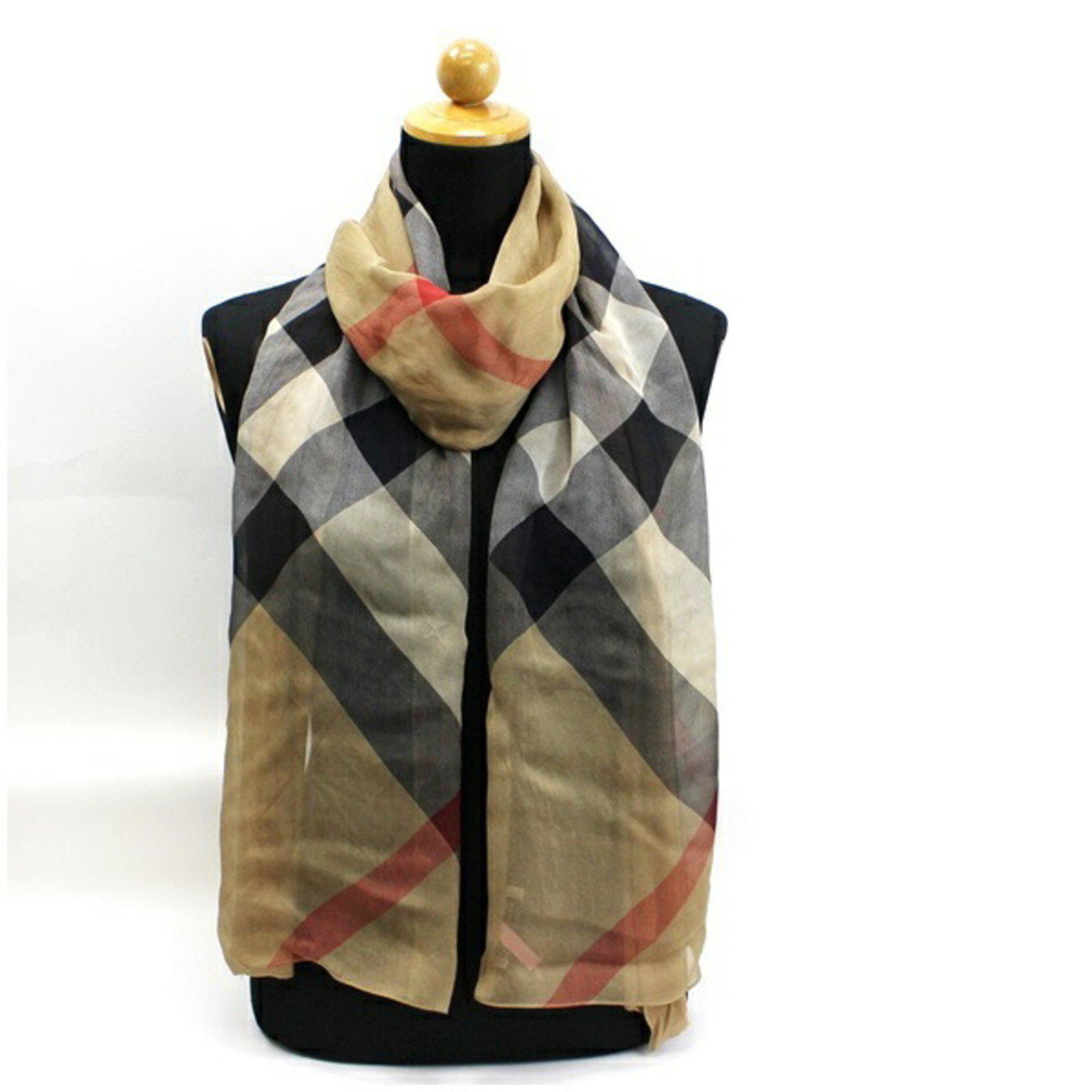 Burberry Rectangular Scarf Beige Check Pattern Women's Men's: Burberry Rectangular Scarf Beige Check Pattern Women's Men's Brand: Burberry Type: Scarf Gender: Women Color: Beige Shape: Rectangular Size (LxW): 1.82m x 45cm / 71.65 x 17.71 Condition: Used (very go