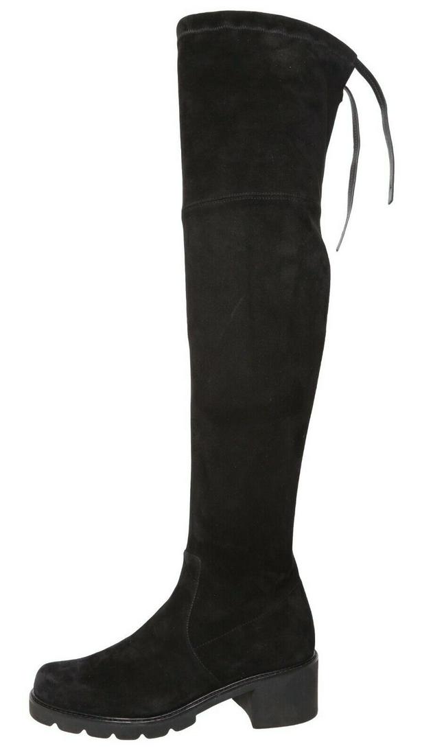 Stuart Weitzman The Midland Over The Knee Black Boots N5097 Size 10.5 M*: Stuart Weitzman The Midland Over The Knee Black Boots N5097 Size 10.5 M* Character: Boots Model: Midland Style: Over the knee Shoe Shaft Style: Over the Knee Type: Boot Upper Material: Suede Color: Bl