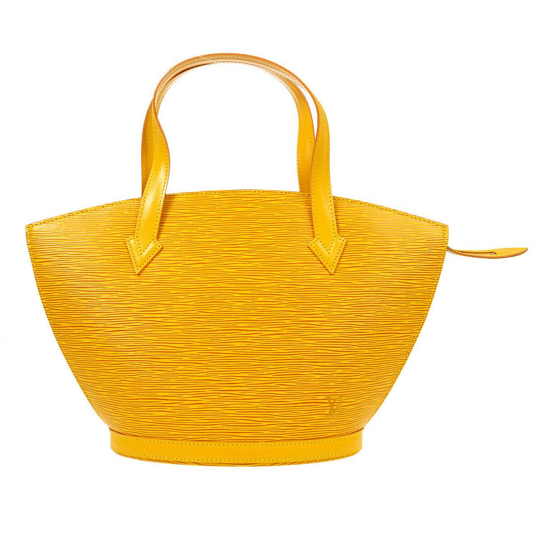 LOUIS VUITTON SAINT JACQUES HAND TOTE BAG VI0986 YELLOW EPI M52279: LOUIS VUITTON SAINT JACQUES HAND TOTE BAG VI0986 YELLOW EPI M52279 Size: Medium Accents: Logo Model: Tote Bag Style: Tote Handle Style: Double Handles Bag Height: 9.4 Product Line: LOUIS VUITTON SAINT