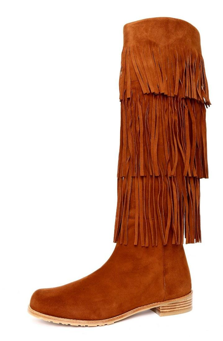 Stuart Weitzman Swinglow Amaretto Brown Suede Fringe Womens Boot N4726 Size 8.5: Stuart Weitzman Swinglow Amaretto Brown Suede Fringe Womens Boot N4726 Size 8.5 Character: Boots Us Shoe Size: 8.5 Color: Brown Material: Suede Heel Height: Low (3/4 in. to 1 1/2 in.) Accents: Fringe