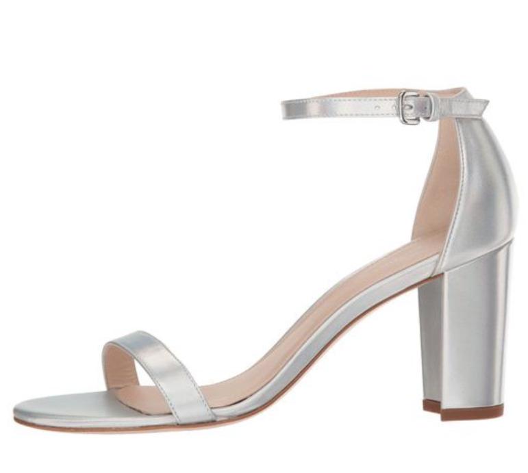 Stuart Weitzman Women's Nearlynude Moonshine Silver Sandals Heel N3972 Size 7.5: Stuart Weitzman Women's Nearlynude Moonshine Silver Sandals Heel N3972 Size 7.5 Model: N4551 Style: Sandals Heel Style: Block Heel Height: High (3 to 4 1/4) Theme: Metal Type: Sandal Upper Material: L