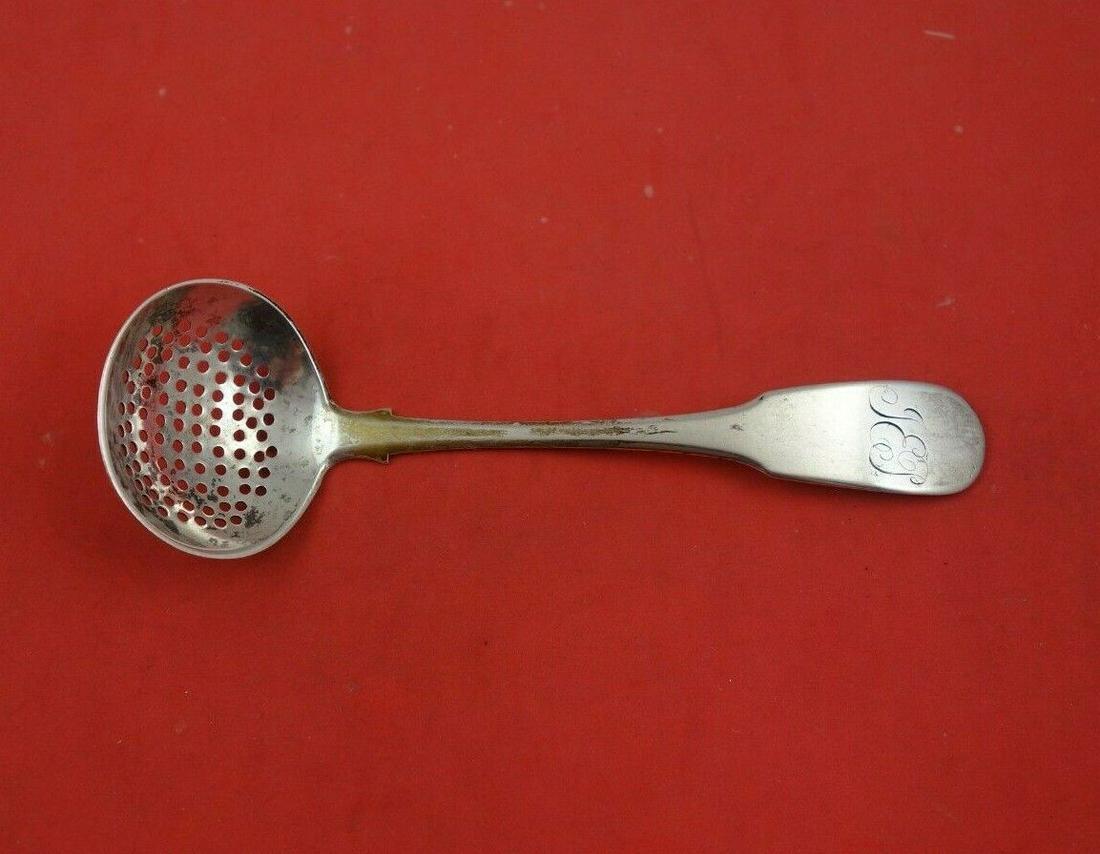 Tipt by John Ward Coin Silver Sugar Sifter Ladle circa 1830 6 1/4" Heirloom: Tipt by John Ward Coin Silver Sugar Sifter Ladle circa 1830 6 1/4" Heirloom Tipt by john wardcoin silver sugar sifter ladle 6 1/4" in the pattern tipt by john ward. This piece is circa 1830. It is mon