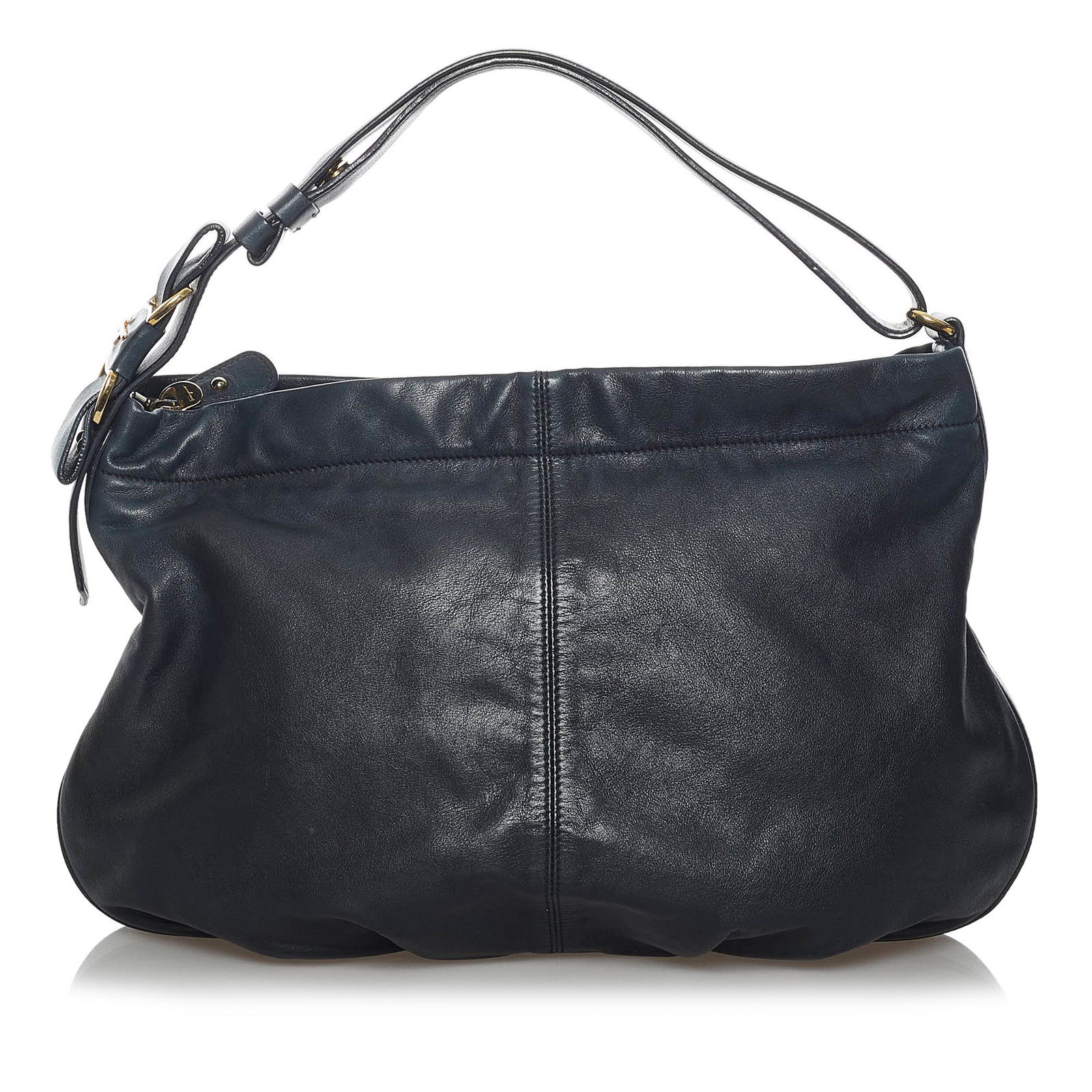 Ferragamo Leather Shoulder Bag: Ferragamo Leather Shoulder Bag This shoulder bag features a leather body a flat leather strap a top zip closure and interior zip and slip pockets. Brand: Ferragamo Model: Leather Shoulder Bag Origin: