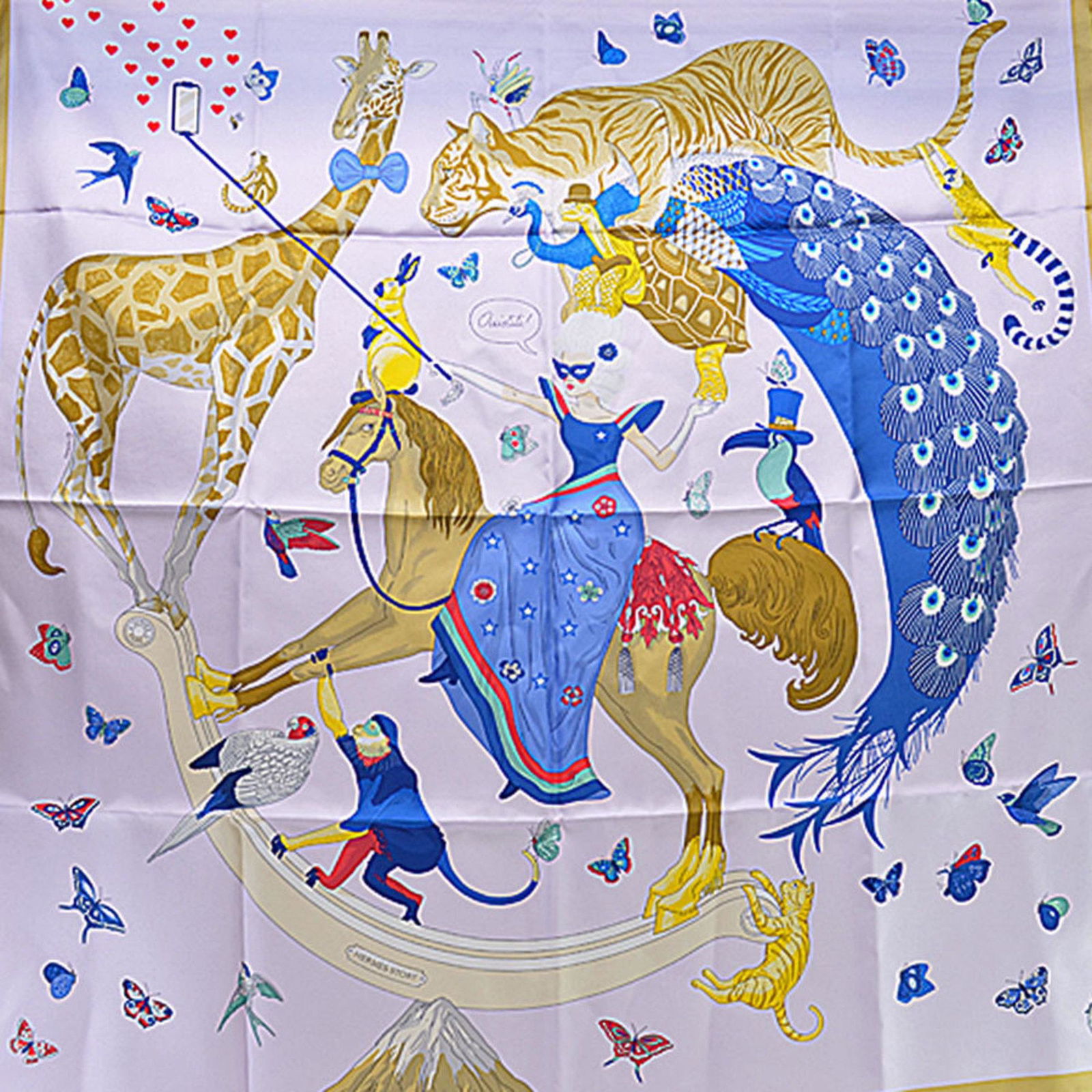 Hermes HERMES Scarf Carre 90 Story Light Purple x Beige Multi Silk 100% Women's: Hermes HERMES Scarf Carre 90 Story Light Purple x Beige Multi Silk 100% Women's Brand: Hermes Country of Origin: France Type: Scarf Gender: Women Color: Beige Light purple Multi-color Material: Silk10