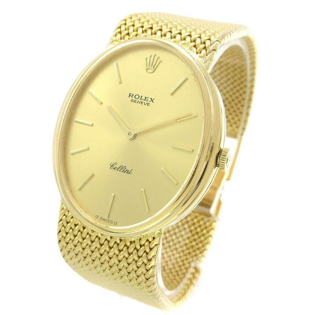 ROLEX GENEVE Cellini Ref.4085 Ladies Manual-winding Wristwatch Watch K18: ROLEX GENEVE Cellini Ref.4085 Ladies Manual-winding Wristwatch Watch K18 Movement: Mechanical (Manual) Indices: No Hour Marks Year Manufactured: 1970-1979 Brand: Rolex Case Color: Gold Type: Wristwatc
