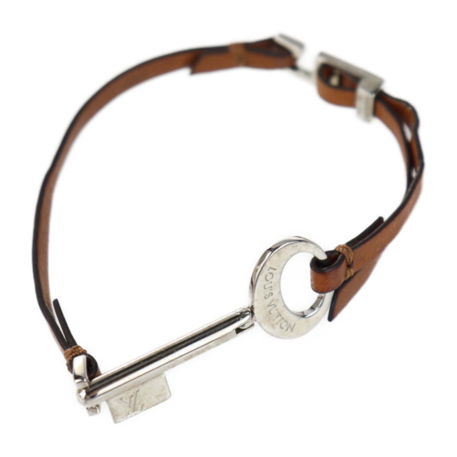 LOUIS VUITTON Louis Vuitton travel key bracelet M68097 calf leather brown silver metal fittings: LOUIS VUITTON Louis Vuitton travel key bracelet M68097 calf leather brown silver metal fittings accessory accessories vuitton Brand: Louis Vuitton Type: Charm bracelet Style: Fashion Gender: Men Women