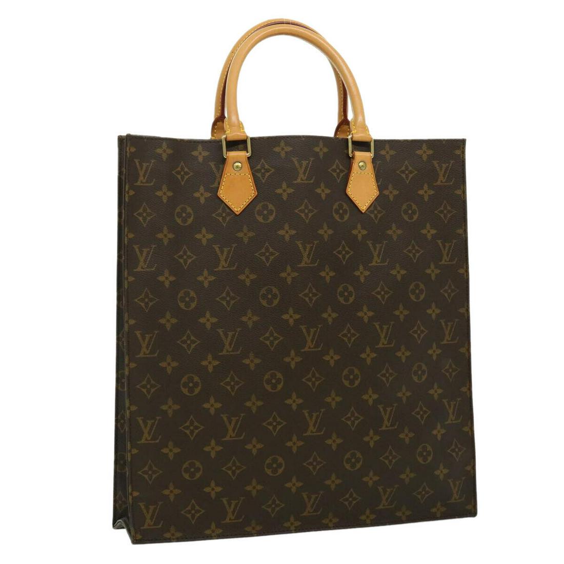 LOUIS VUITTON Monogram Sac Plat Hand Bag M51140 LV: LOUIS VUITTON Monogram Sac Plat Hand Bag M51140 LV Brand: LOUIS VUITTON Style: Hand Bag Material: Monogram Canvas Exterior Color: Monogram Bag Height: 15.0inch(Approx) / 38cm(Approx) Bag Depth: 3.5inc