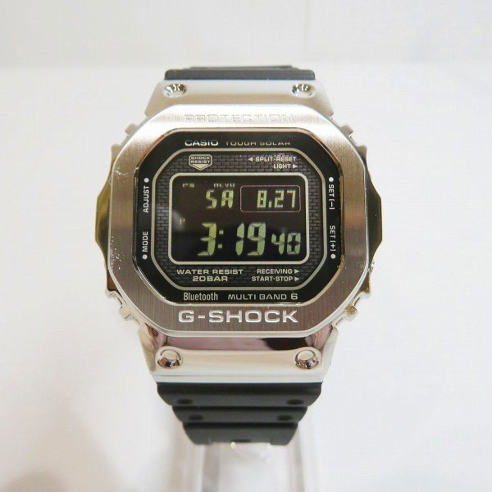 Casio G-SHOCK GMW-B5000 radio solar watch men's: Casio G-SHOCK GMW-B5000 radio solar watch men's Brand: Casio Line: G-Shock Type: Wristwatch Gender: Men Material (Case): Stainless steel Material (Band): Stainless steel Color: Black Color (Dial): Bla
