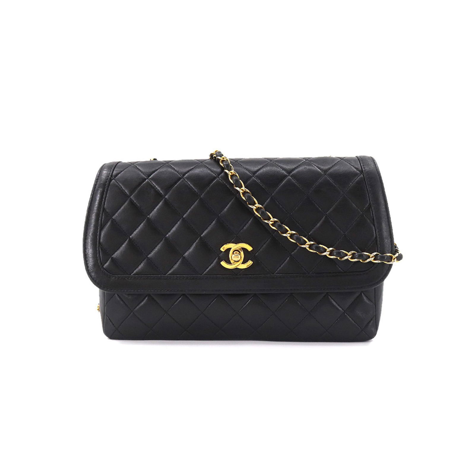 Chanel CHANEL matelasse chain shoulder bag leather black vintage coco mark gold metal fittings (#0542L) on Feb 17, 2023 | Bidhaus in NY Chanel CHANEL matelasse chain shoulder bag leather black vintage coco mark gold metal fittings (#0542L) on Feb 17, 2023 | Bidhaus in NY