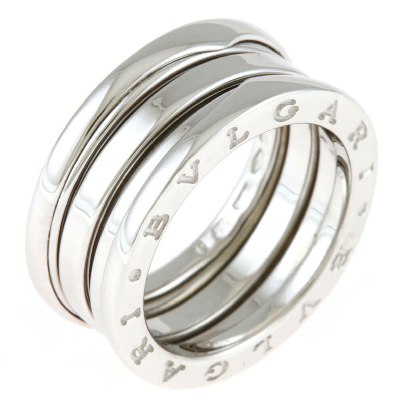 BVLGARI K18WG Ring / B-zero1 3 Band No. 10 # 51 Silver Ladies 18K K18 White Gold Accelerating: BVLGARI K18WG Ring / B-zero1 3 Band No. 10 # 51 Silver Ladies 18K K18 White Gold Accelerating Brand: Bvlgari Line: B.zero1 Country of Origin: Italy Number in Pack: 1 Gender: Women Material: White gold