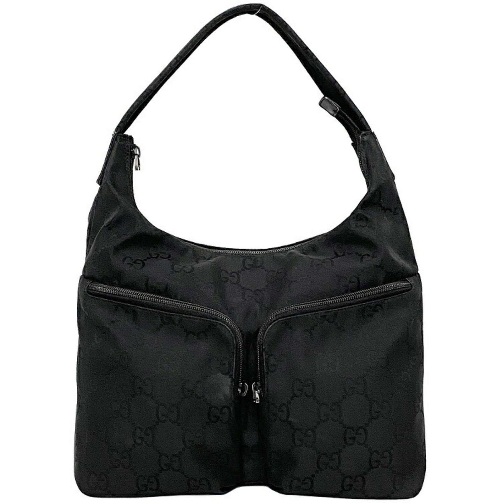 Gucci Black 001 3380 GG Nylon Canvas Leather GUCCI Handbag Women's Men's: Gucci Black 001 3380 GG Nylon Canvas Leather GUCCI Handbag Women's Men's Brand: Gucci Type: Handbag Material: Nylon Canvas Leather Nylon: Canvas: Leather: Color: Black Gender: Men Women Size (HxWxD):