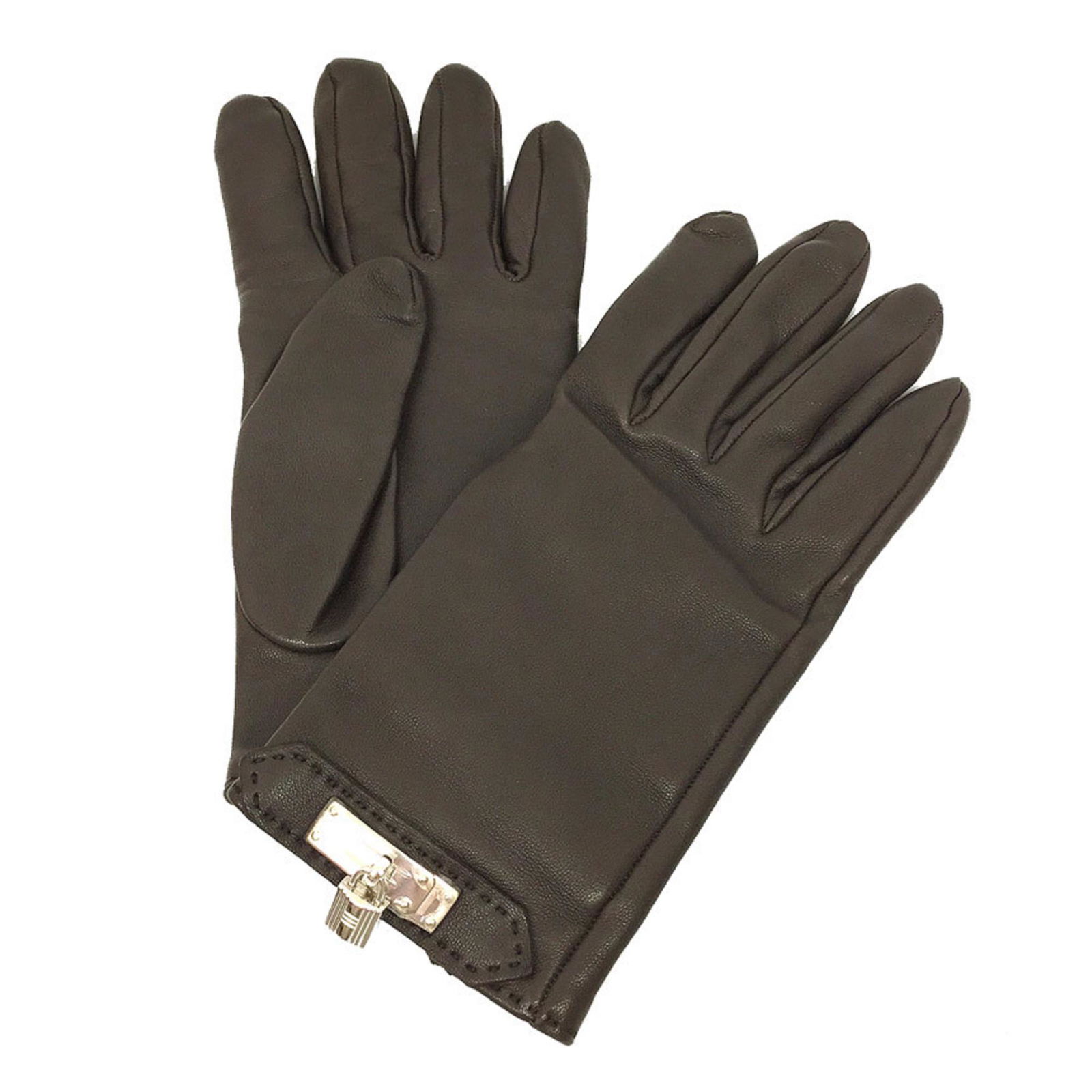 Hermes gloves Kelly SOYA Soya # 7 MOKA brown lambskin silver hardware ladies: Hermes gloves Kelly SOYA Soya # 7 MOKA brown lambskin silver hardware ladies Brand: Hermes Country of Origin: France Gender: Women Color: Mocha Material: Leather Leather: Leather/Fur Type: Lambskin To