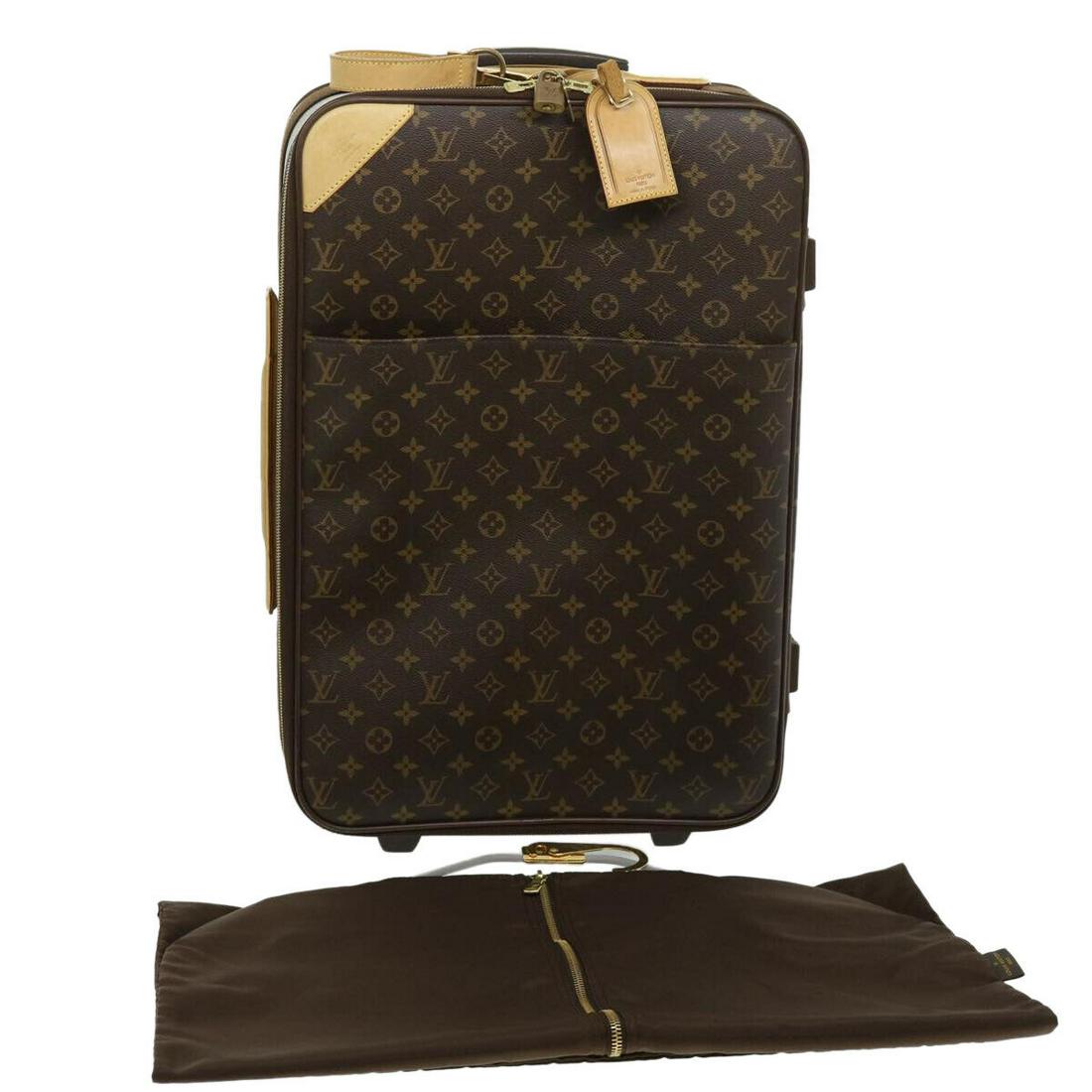 LOUIS VUITTON Monogram Pegase 55 suitcase M23297 LV: LOUIS VUITTON Monogram Pegase 55 suitcase M23297 LV Brand: LOUIS VUITTON Style: suitcase Material: Monogram Canvas Color: Monogram Bag Height: 21.7inch(Approx) / 55cm(Approx) Bag Depth: 7.5inch(Approx