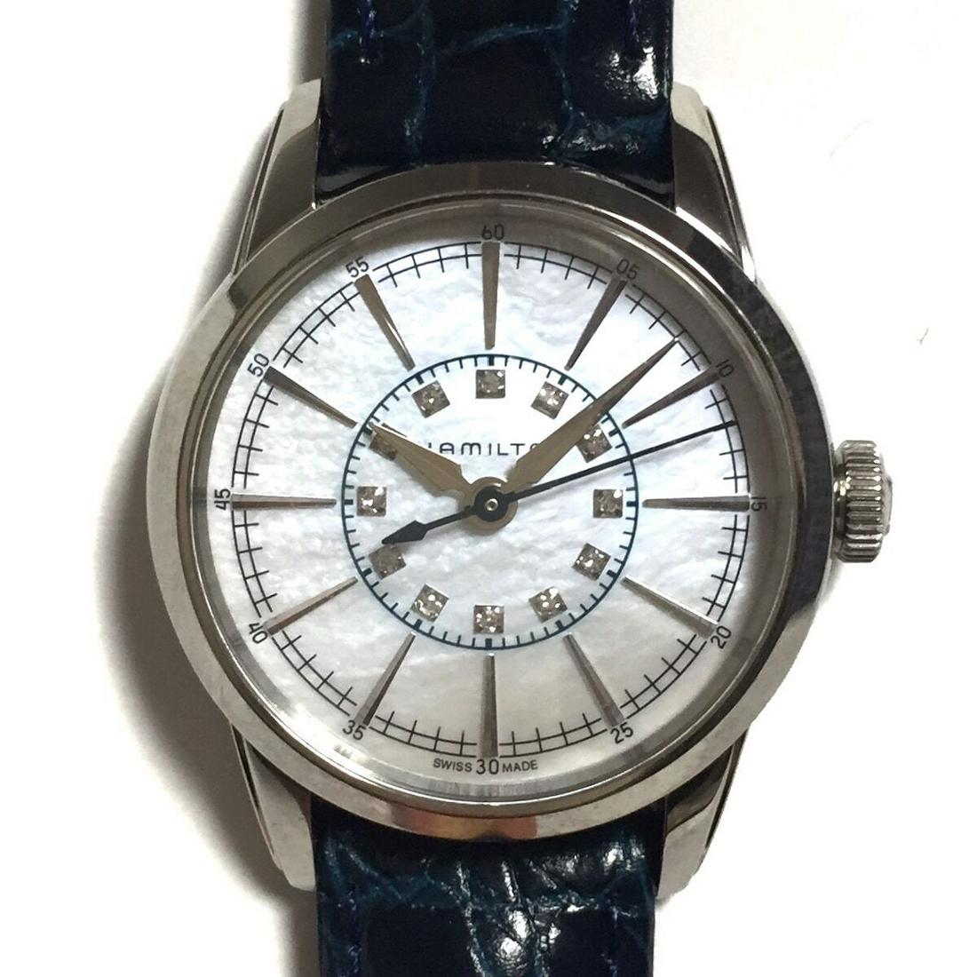 HAMILTON Railroad H403110 Unconfirmed Dark Navy Women's Wrist Watch: HAMILTON Railroad H403110 Unconfirmed Dark Navy Women's Wrist Watch Brand: HAMILTON Style: Wrist Watch Model Number: H403110 Product Name: Railroad Serial: Unconfirmed Accessories: None Type: Wrist Wa