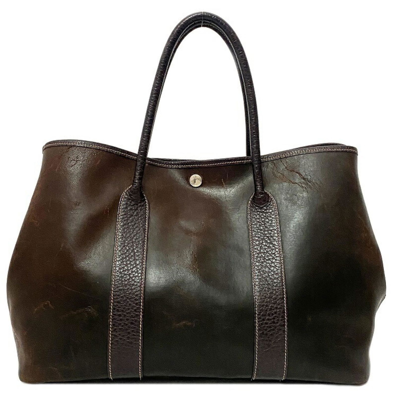 Hermes Tote Bag Garden Brown Handbag Leather Amazonia HERMES PC Women's: Hermes Tote Bag Garden Brown Handbag Leather Amazonia HERMES PC Women's Brand: Hermes Line: Garden Model: f-15939 Type: Handbag Tote bag Material: Leather Leather: Color: Amazonia Brown Gender: Women