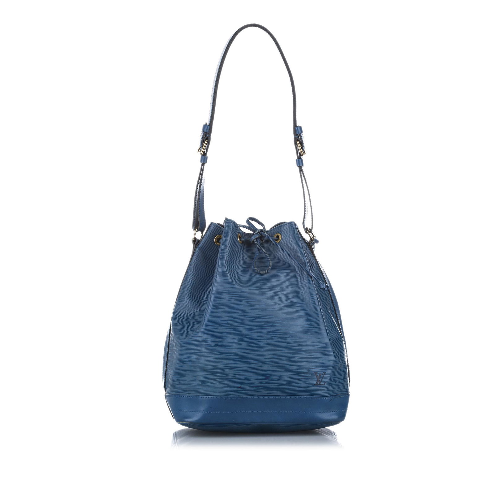 Louis Vuitton Epi Noe: Louis Vuitton Epi Noe The Noe features an epi leather body an adjustable shoulder strap and a top drawstring closure. Brand: Louis Vuitton Model: Epi Noe Origin: France Category: Bags Color: Blue Styl