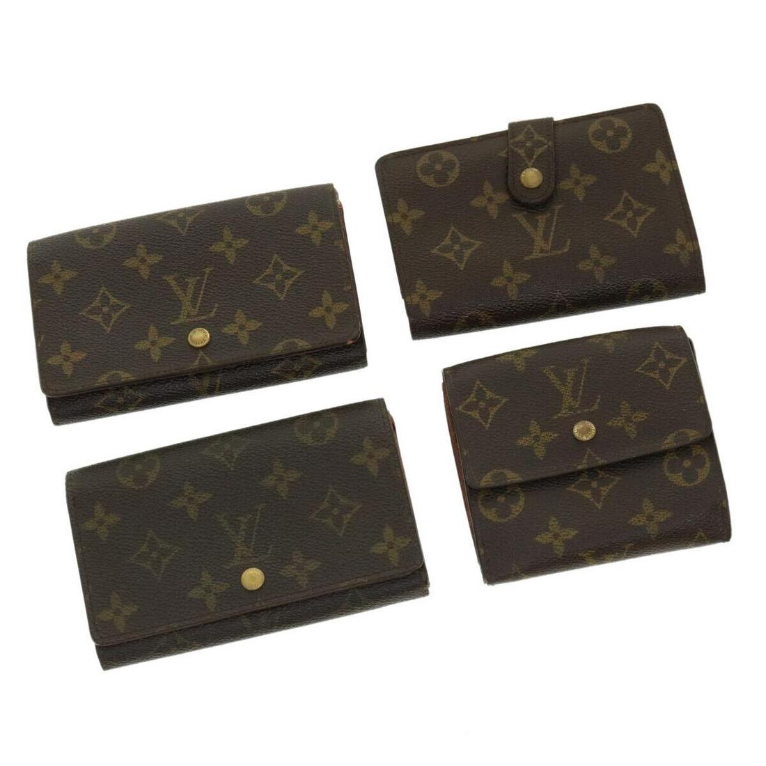 LOUIS VUITTON Monogram Wallet 4Set LV: LOUIS VUITTON Monogram Wallet 4Set LV Brand: LOUIS VUITTON Style: Wallet Material: Monogram Canvas Color: Monogram Type: Wallet Exterior Material: Monogram Canvas C: Heavily Used The BIDHAUS Guarantee
