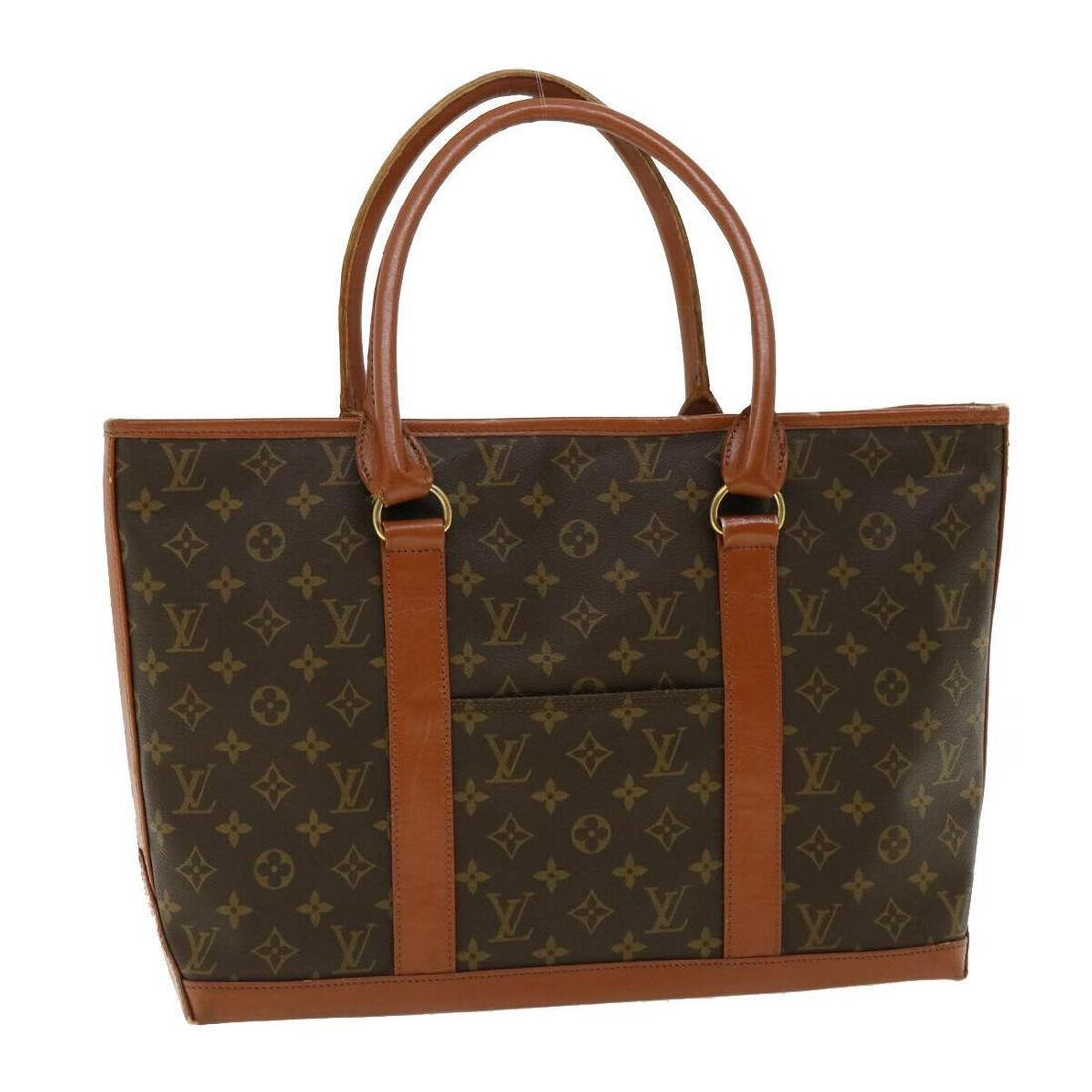LOUIS VUITTON Monogram Sac Weekend PM Tote Bag M42425 LV: LOUIS VUITTON Monogram Sac Weekend PM Tote Bag M42425 LV Brand: LOUIS VUITTON Style: Tote Bag Material: Monogram Canvas Exterior Color: Monogram Bag Height: 11.8inch(Approx) / 30cm(Approx) Bag Depth: 
