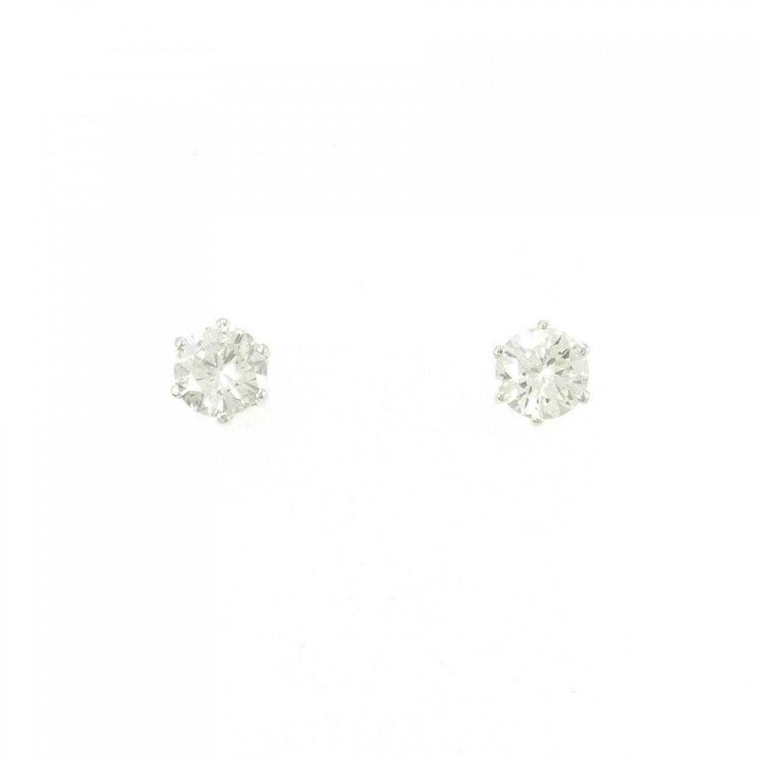 PT Solitaire Diamond Earrings 0.52CT: PT Solitaire Diamond Earrings 0.52CT Brand: Unbranded Style: Earrings Material: Platinum "Gender: Ladies" Main Stone: Diamond 0.52CT Weight: One ear:0.4g Actualsize: HxW: 4.7mmx4.2mm Centerstone: Diam